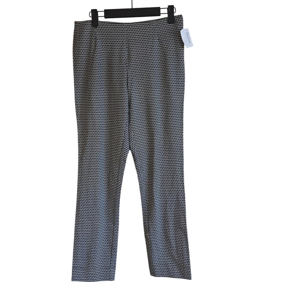 Neiman Marcus slim leg cropped printed pants size 2 NWT